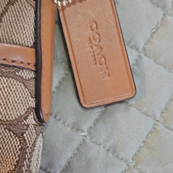 Coach File Brown and Purple Signature Crossbody Bag - Picture 8 of 13